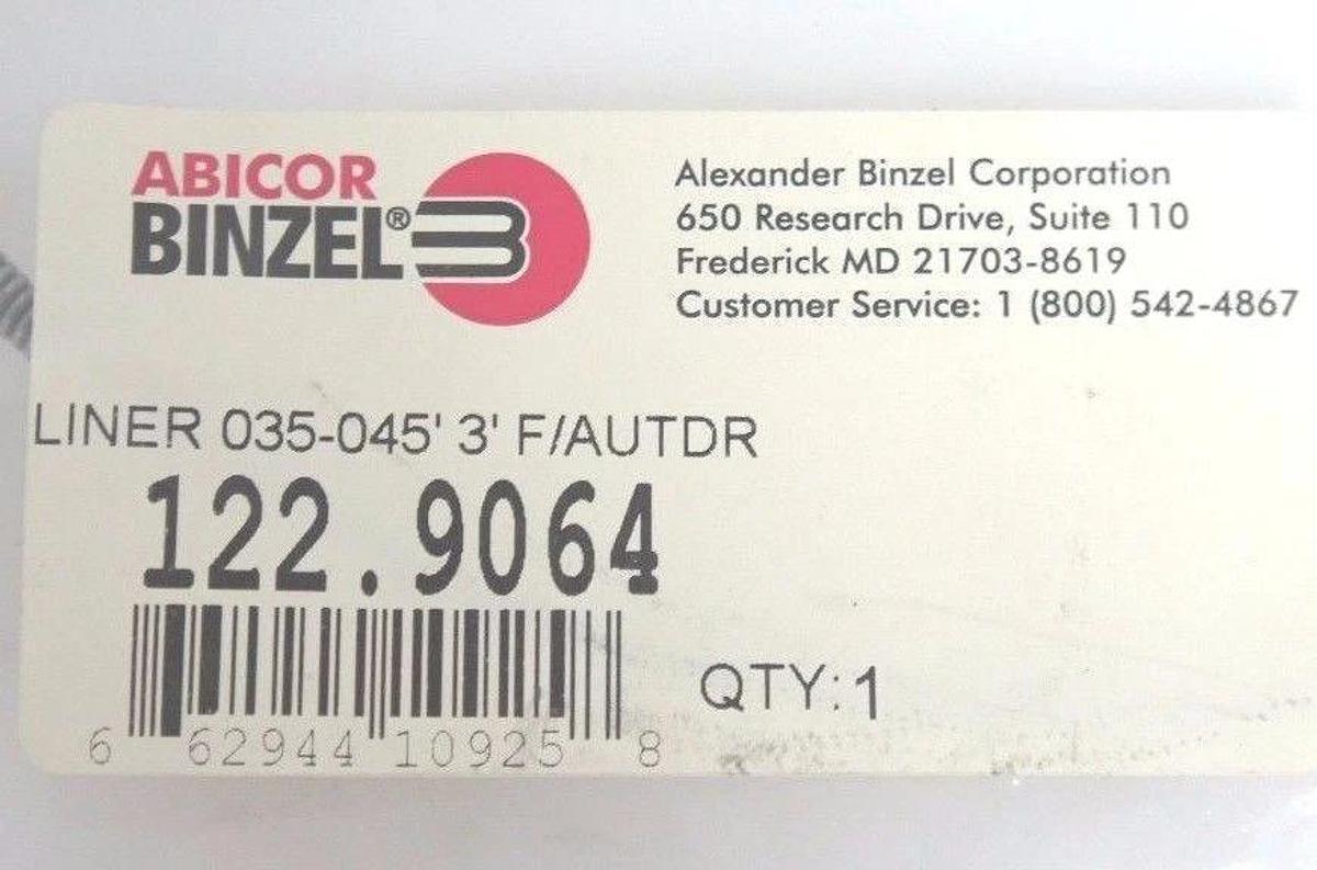 NIB ABICOR BINZEL AUT501DR 180D MIG WELDING GUN 934.9013 W/ LINER 035-045