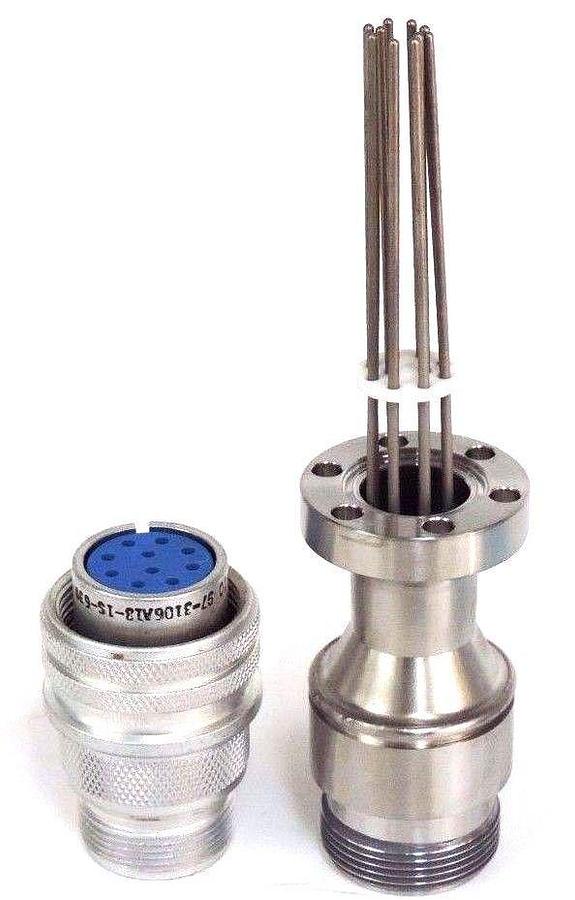 Used NEW CERAMASEAL ELEC. 10094-02-CF FEEDTHROUGH CONNECTOR 10 PIN CAT 468 1009402CF