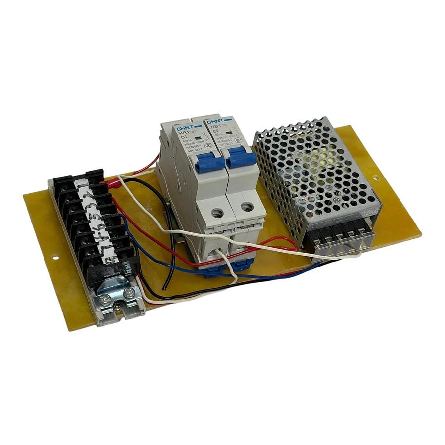 Mean Well NES-15-24 Power Supply & CHNT NB1-63 Breakers on Subpanel Assembly