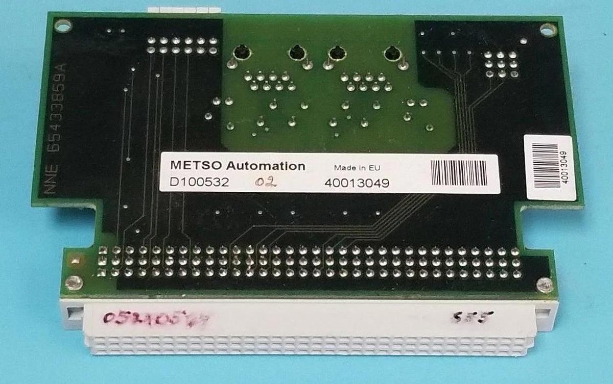 Used METSO AUTOMATION D100532 02 PLC BOARD NNE 65433859A/B, 40013049, 65433859B