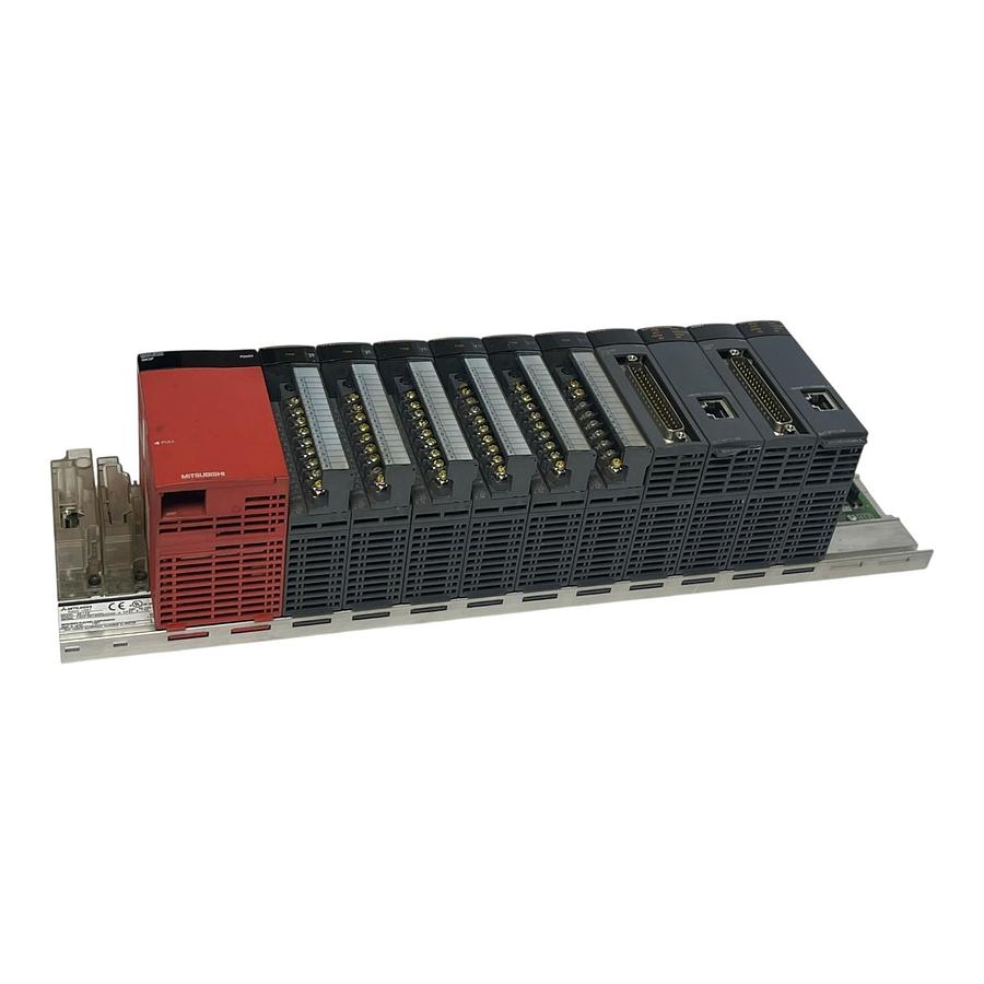Used Mitsubishi MELSEC-Q 12-Slot Rack Assembly Q612B Q63P 6x QY80 QX81 QJ71E71