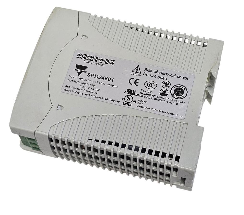 Used CARLO GAVAZZI SPD24601 POWER SUPPLY 2.5AMP 24VDC