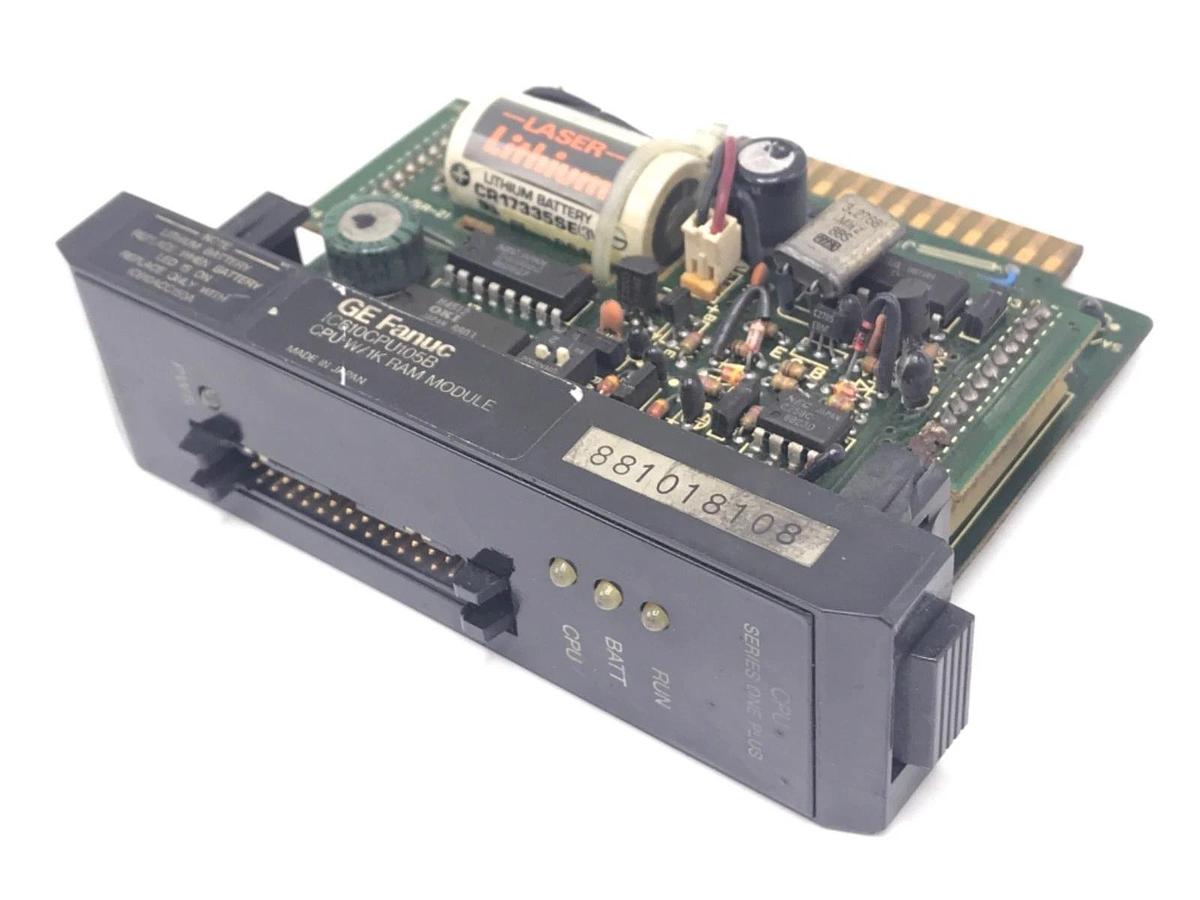 Used GE FANUC IC610CPU105B CPU W/ 1K RAM MODULE