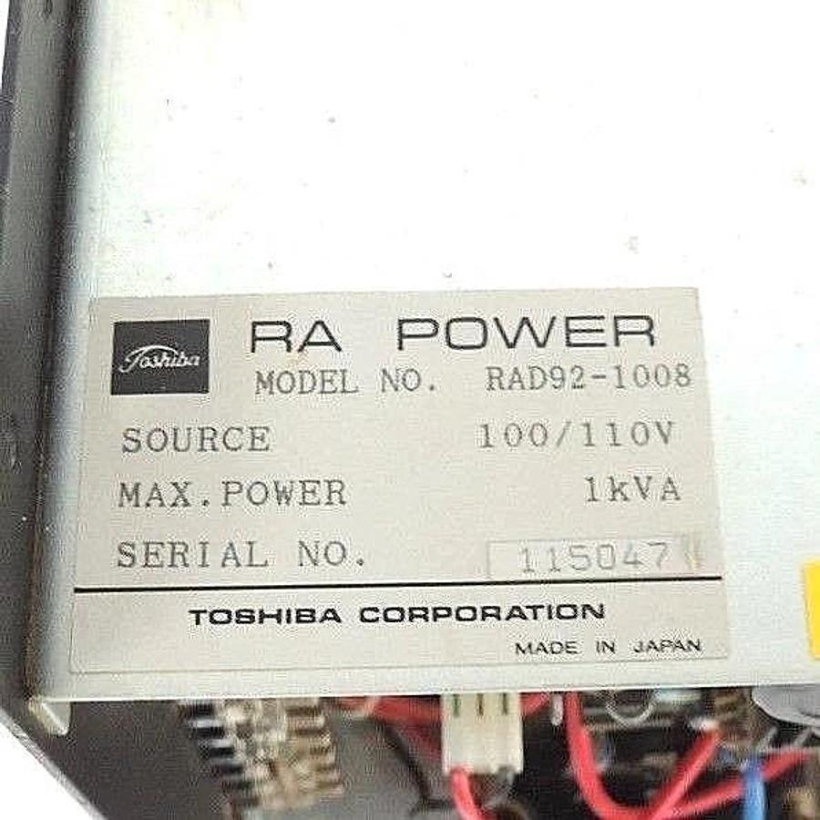 Used TOSHIBA RA POWER RAD92-1008 DC POWER SUPPLY 100/110V 1KVA MAX POWER RAD921008