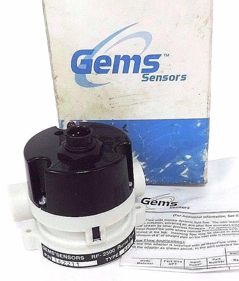 Used NIB GEMS SENSORS 162211 RF-2500 ROTOR FLOW TYPE: RFS