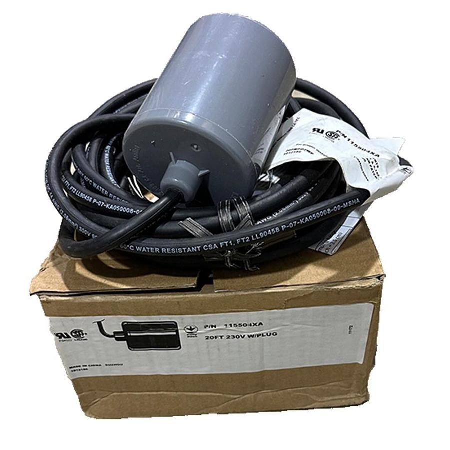 Used NEW GENERIC PUMP DOWN 115504XA FLOAT SWITCH 20FT CORD W/ PLUG 230V