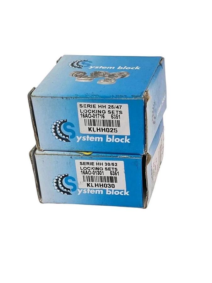 Used LOT OF 2 NIB SYSTEM BLOCK SERIE HH 25/47 LOCKING SETS 16AO-01716, KLHH025