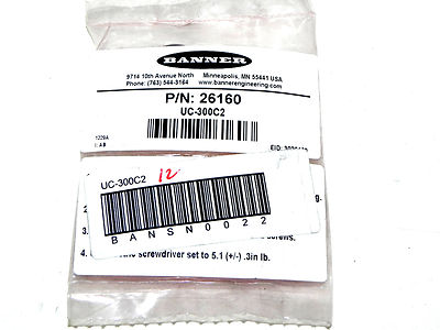 NIB BANNER UC-300C2 MINI-BEAM REPLACEMENT LENS UC300C2