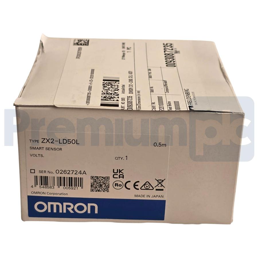 Used Omron ZX2-LD50L | ZX2LD50L ZX2 Smart Sensor HSDR-CMOS Laser Sensor 0.5m Cable