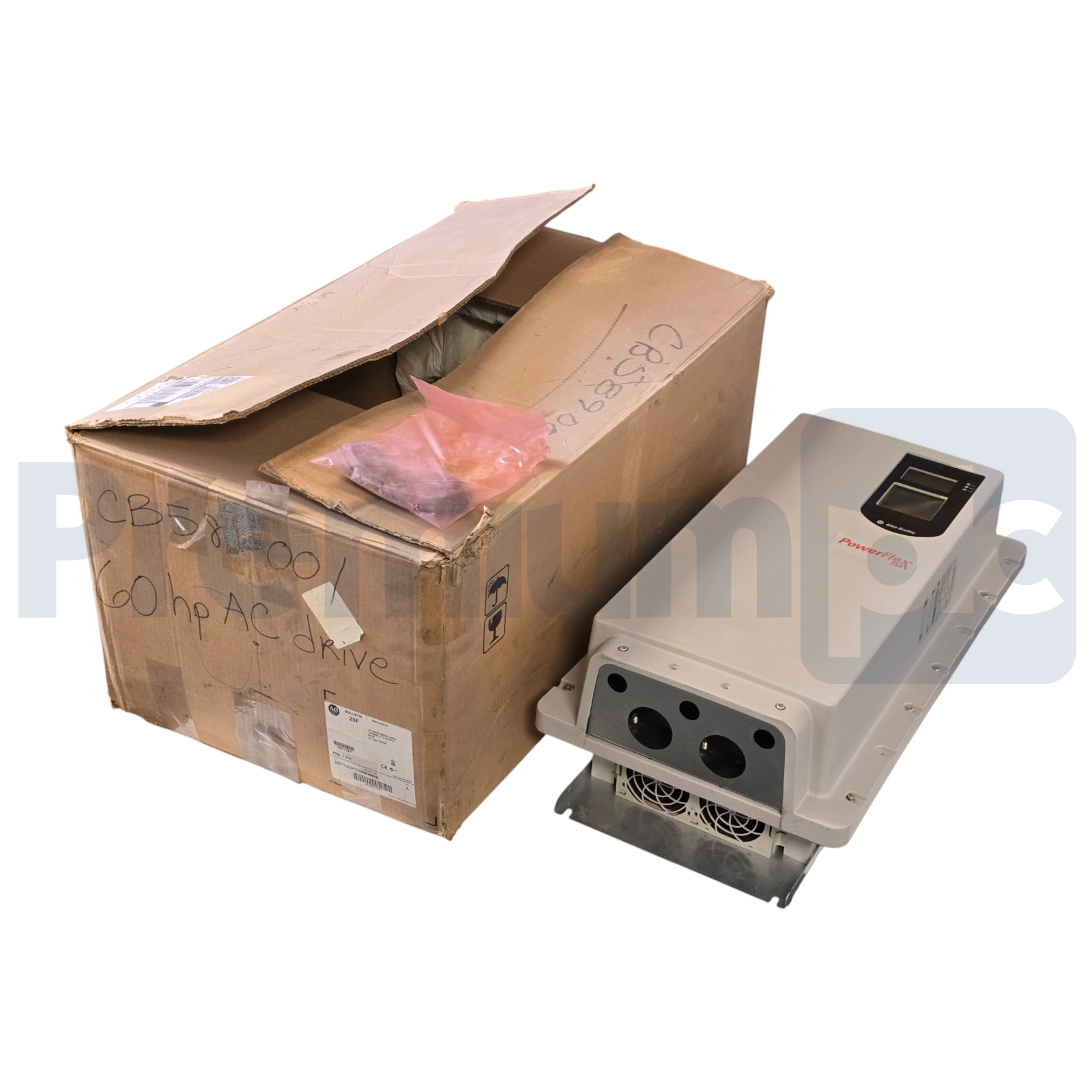 Used Allen Bradley 20F11GD077AA0NNNNN /A PowerFlex 753 AC Drive 480V 60HP NSMP (read)