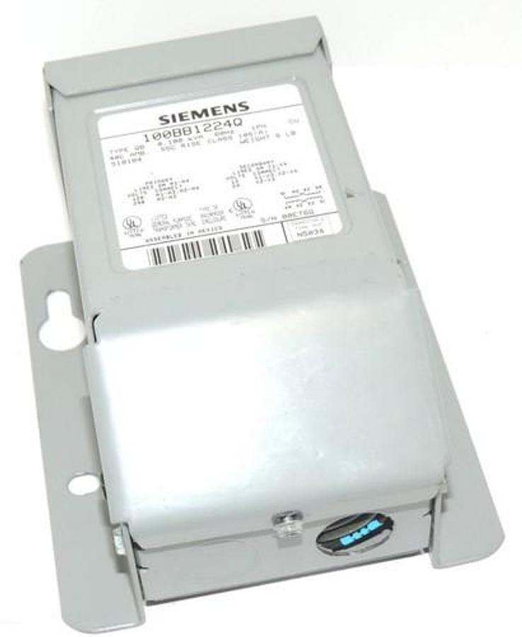 Used SIEMENS 100BB1224Q BUCK-BOOST TRANSFORMER TYPE: QB, 0.100 KVA, 60HZ, 1PH