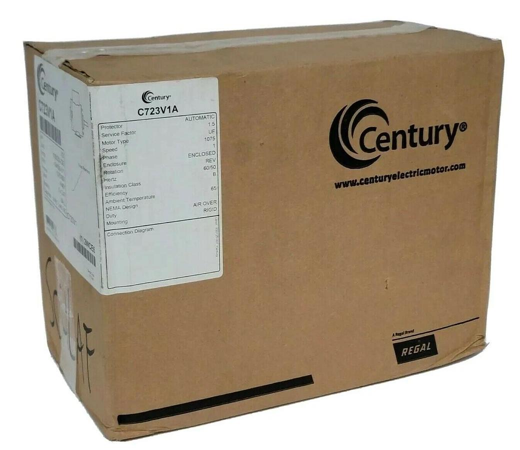 Used NIB CENTURY C723V1A MOTOR 1/3HP, 115/200-230V, FRAME: F48Y