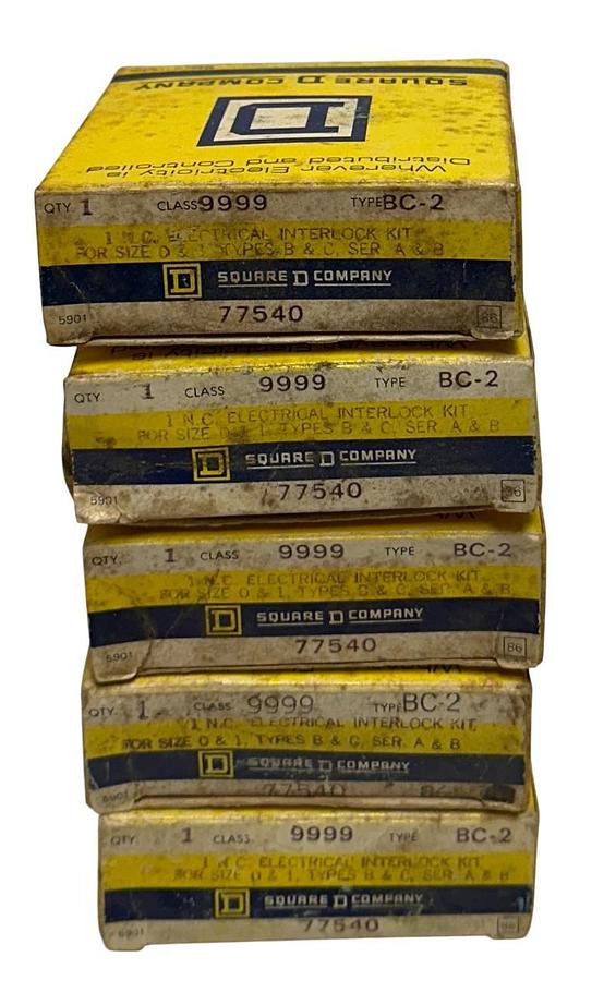 5 SQUARE D CLASS 9999 BC-2 / BC2 ELECTRICAL INTERLOCK KITS 1NC SIZE 0&1 OEM NSMP