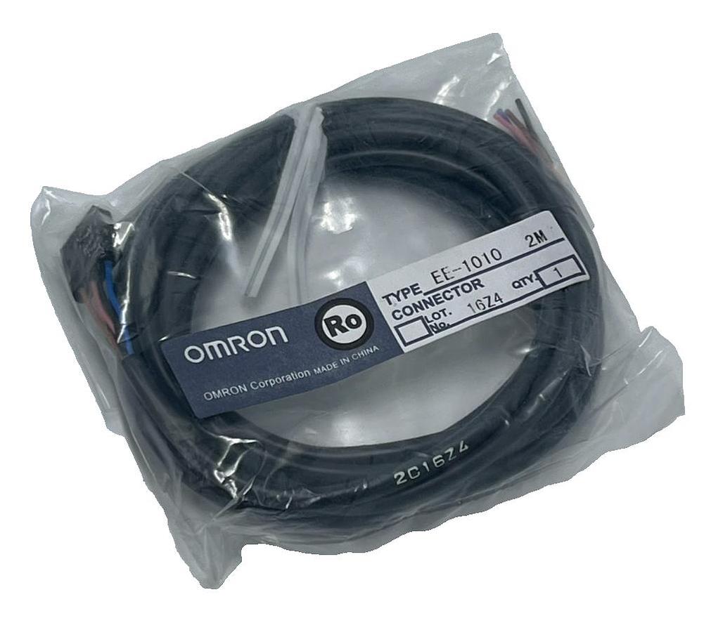 Used (5) OMRON EE-1010 Sensor Extension Cable 2M Length M8 Connector 4-Pin Straight
