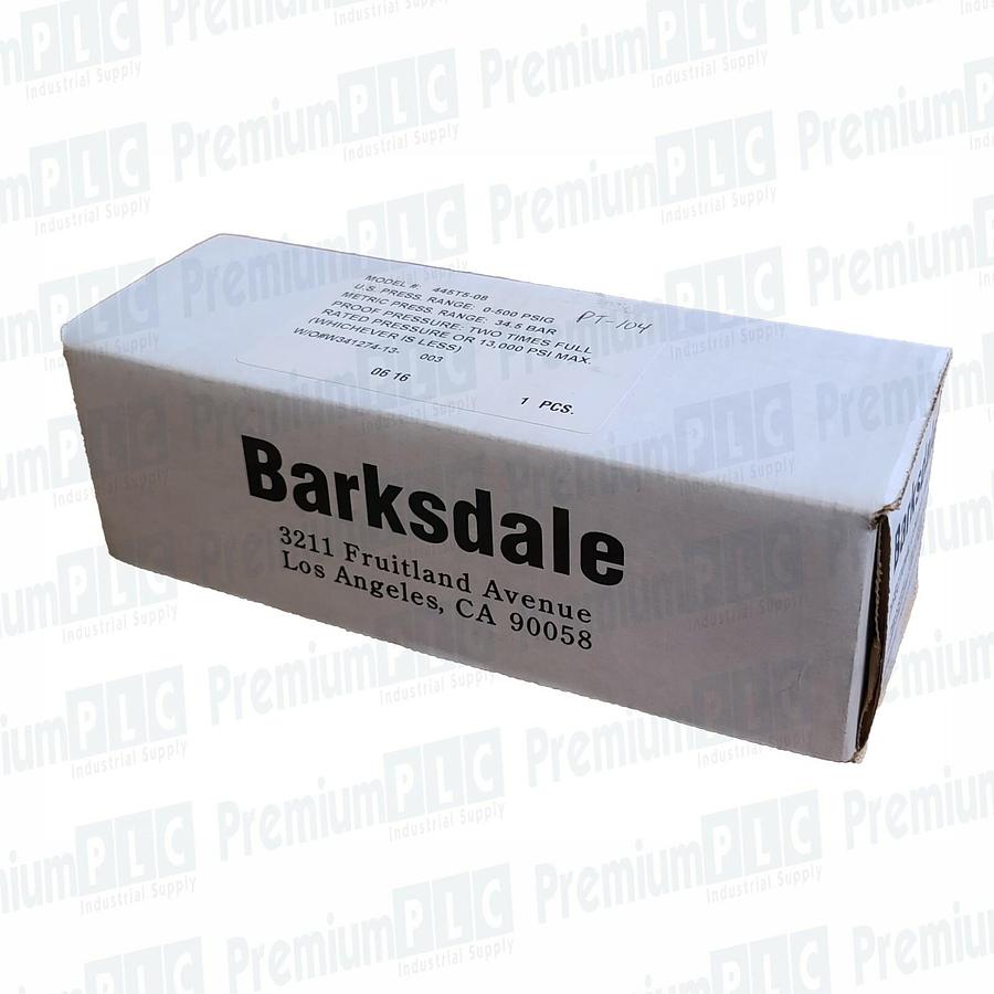 Used NEW BARKSDALE 445 SERIES PRESSURE TRANSMITTER 445T5-08 PRESS. RANGE 0-500 PSIG