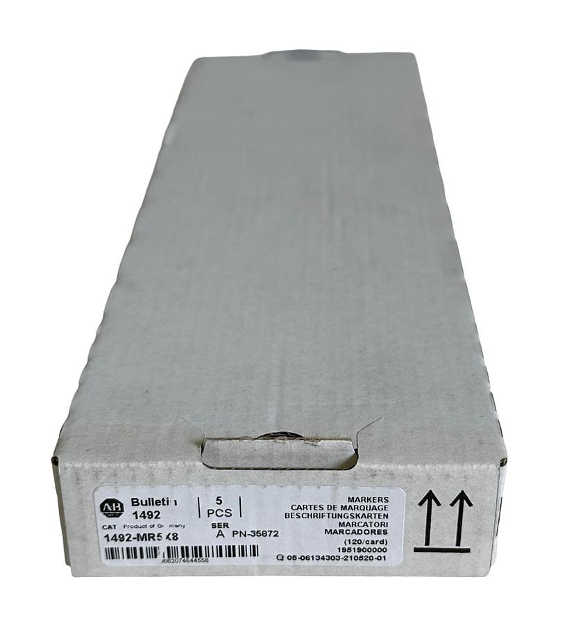 Used 5 NEW ALLEN BRADLEY 1492-MR5X8 /A MARKERS 120/CARD PN-35872 1492MR5X8