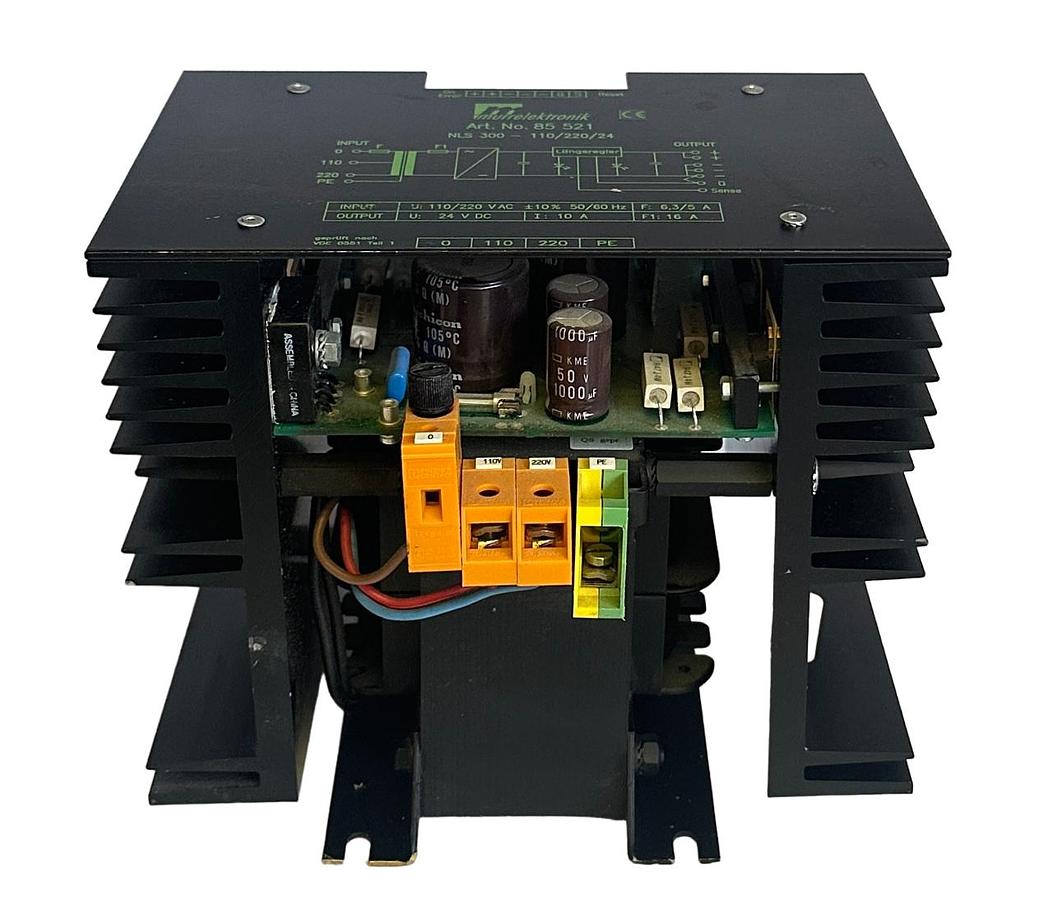 Used MURRELEKTRONIK 85 521 / NLS 300-110/220/24 POWER SUPPLY 110/240VAC 50/60Hz 85521