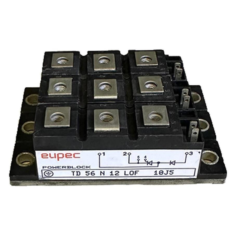Used 3 INFINEON EUPEC TD 56 N 12 LOF / TD56N12LOF SCR POWER MODULES 1200V 56A