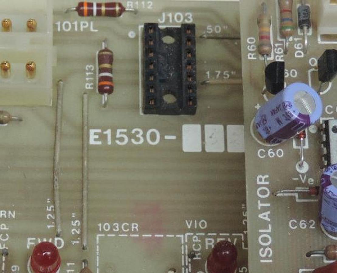 Used POLYSPEDE E1530-052 CIRCUIT BOARD E153052 W/ POLYSPEDE E1531-21 ISOLATOR BOARD