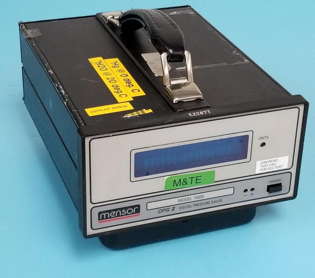 Used MENSOR MODEL: 15000 DIGITAL PRESSURE GAUGE II .025% FS CODE: 9503 W/ BATTERY