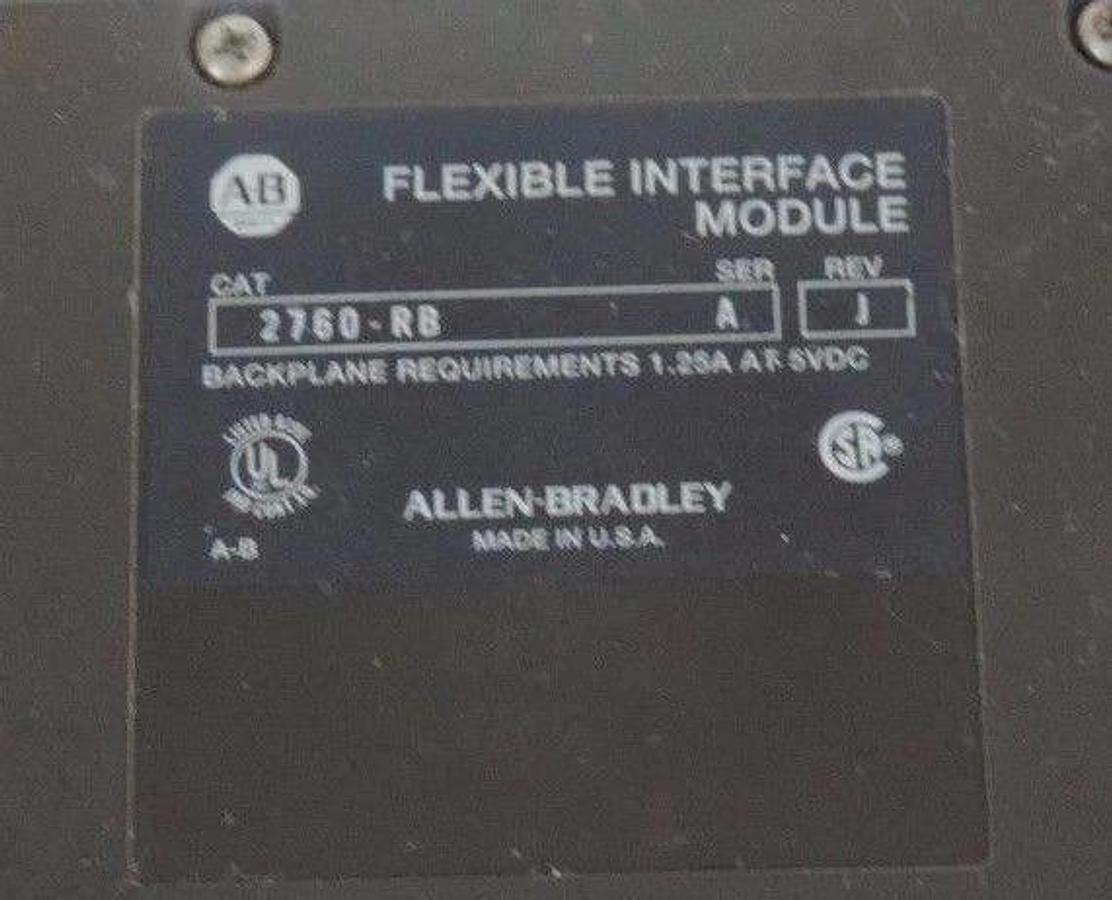 Used ALLEN BRADLEY 2760-RB/A FLEXIBLE INTERFACE MODULE 2760-RB, SER. A REV. J