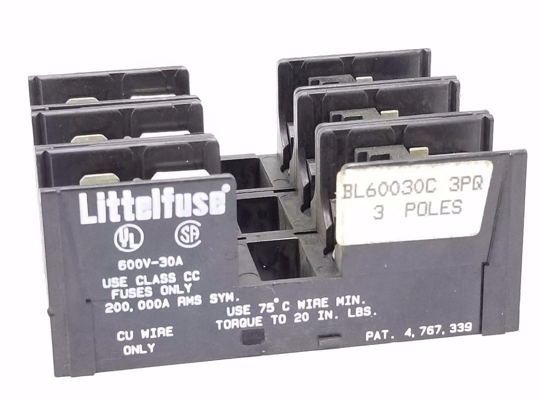 Used LITTELFUSE BL60030C FUSE HOLDER 600V-30A