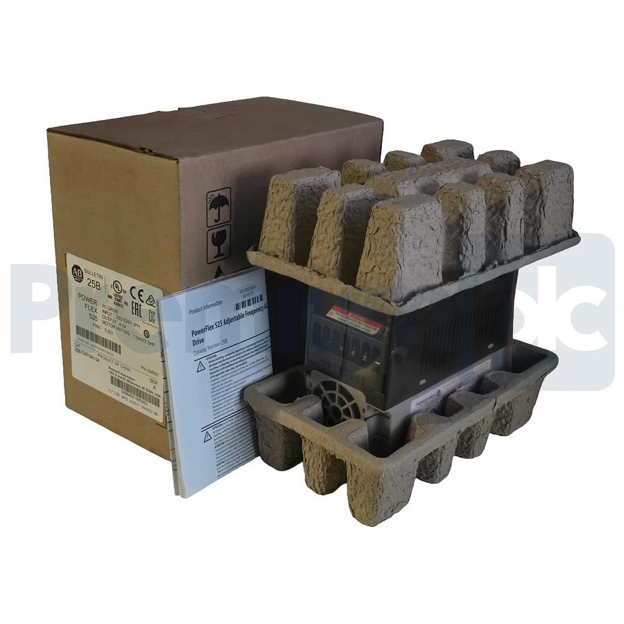Allen Bradley 25B-D4P0N104 /A PowerFlex 525 AC Drive 2HP 480V 3PH FRN 5.001 NSMP 884951885882