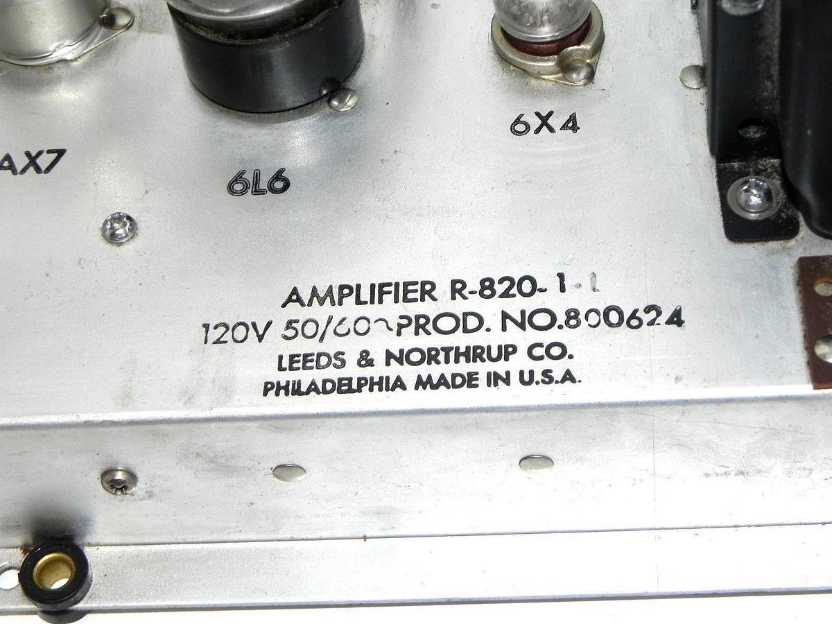 Used LEEDS & NORTHRUP R-820-1-1 AMPLIFIER R-820-1 PROD. NO. 800624 120V 50/60HZ