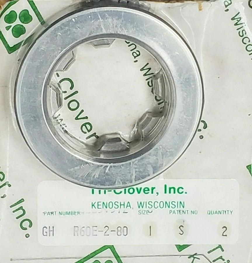 Used NEW TRI-CLOVER GH R60E-2-80-1-S SS WEAR RINGS 316L