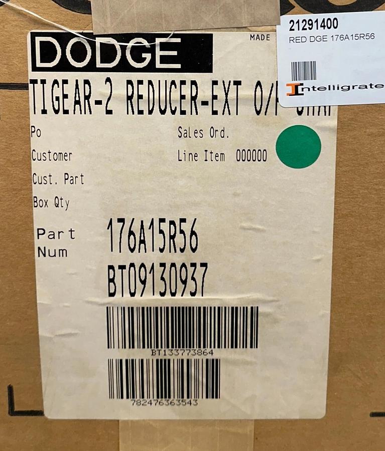 DODGE 176A15R56 TIGEAR-2 REDUCER-EXT O/P SHAFT 15:1 RATIO 1.27HP MAX NSMP