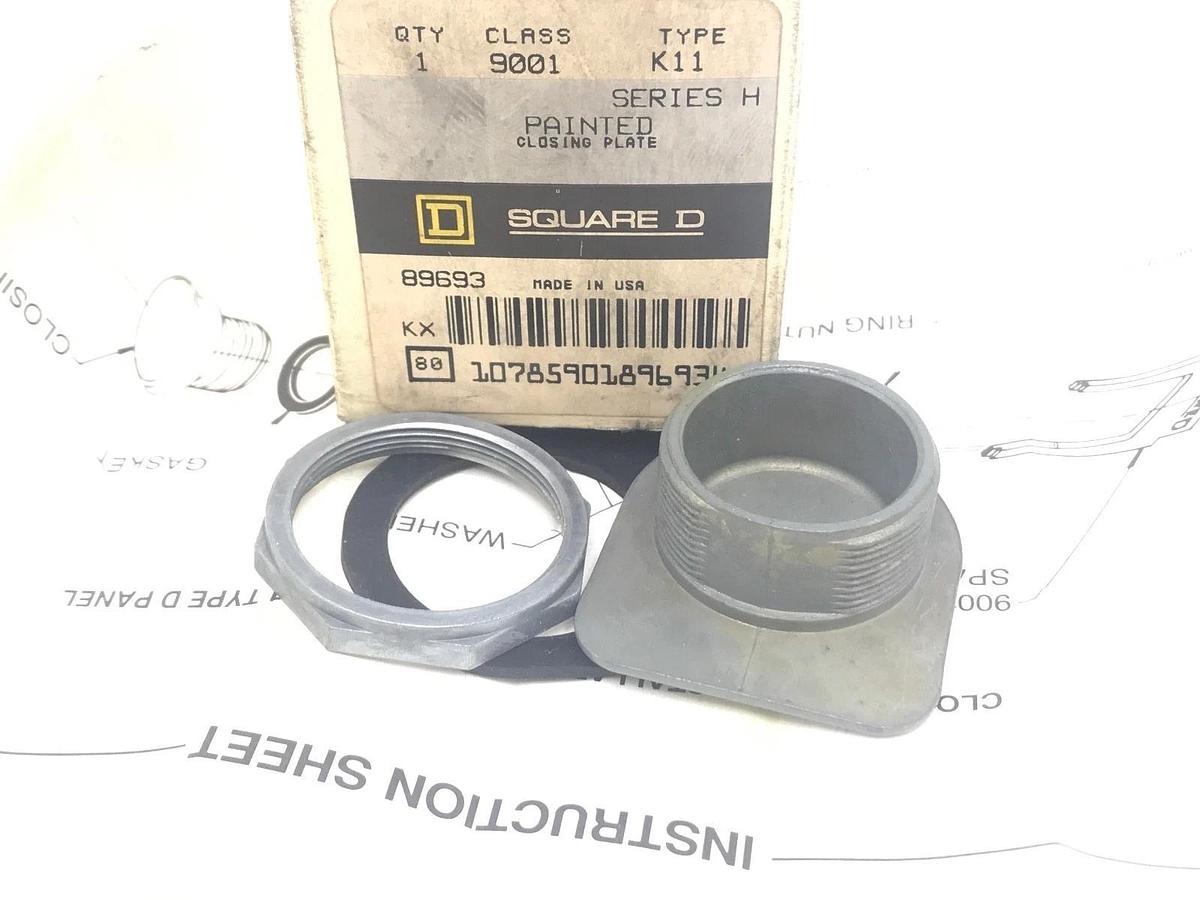 NIB SQUARE D 9001 K11 CLOSING PLATE SER. H, 9001K11