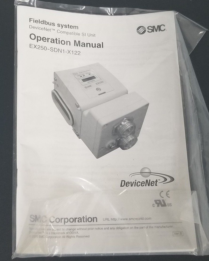 Used NEW OPERATION MANUAL FOR SMC EX250-SDN1-X122 DEVICENET SERIAL INTERFACE UNIT