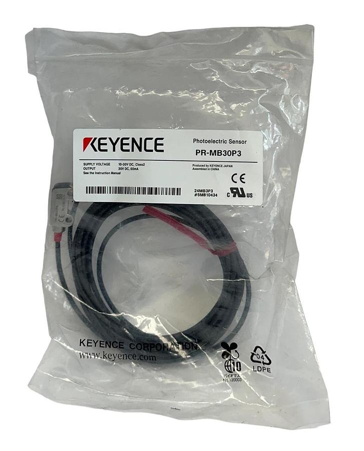 KEYENCE PR-MB30P3 / PRMB30P3 PHOTOELECTRIC SENSOR 10-30VDC 50mA 30mm NSMP