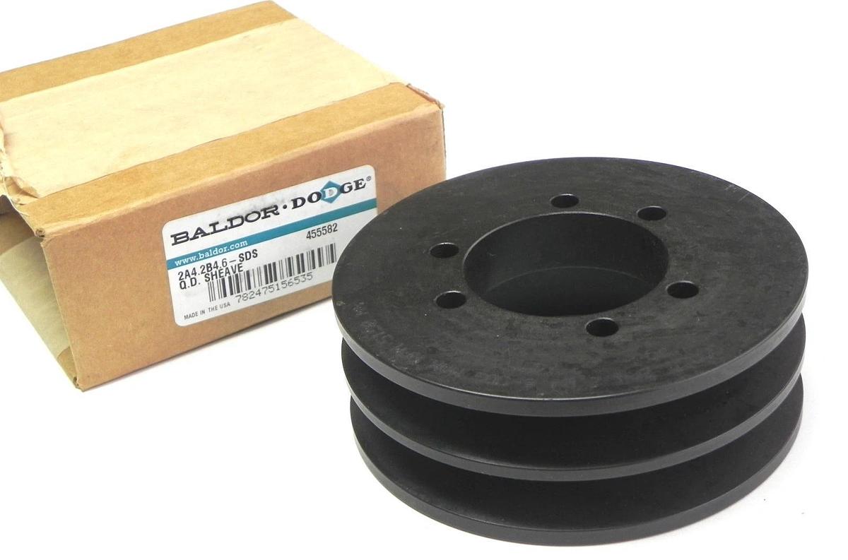 Used NIB BALDOR DODGE 455582 2A4.2B4.6-SDS Q.D. SHEAVE