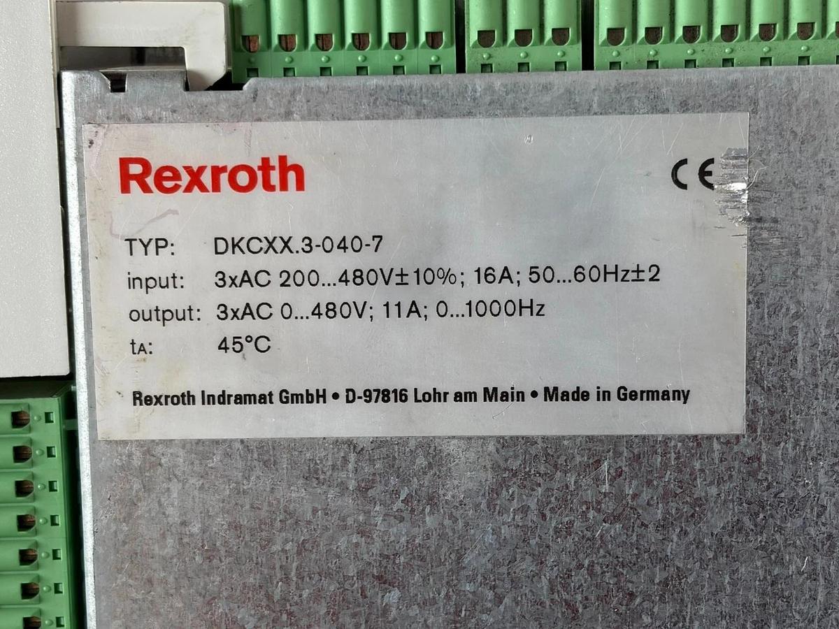Used Bosch Rexroth Indramat DKC11.3-040-7-FW ECODRIVE Servo Controller