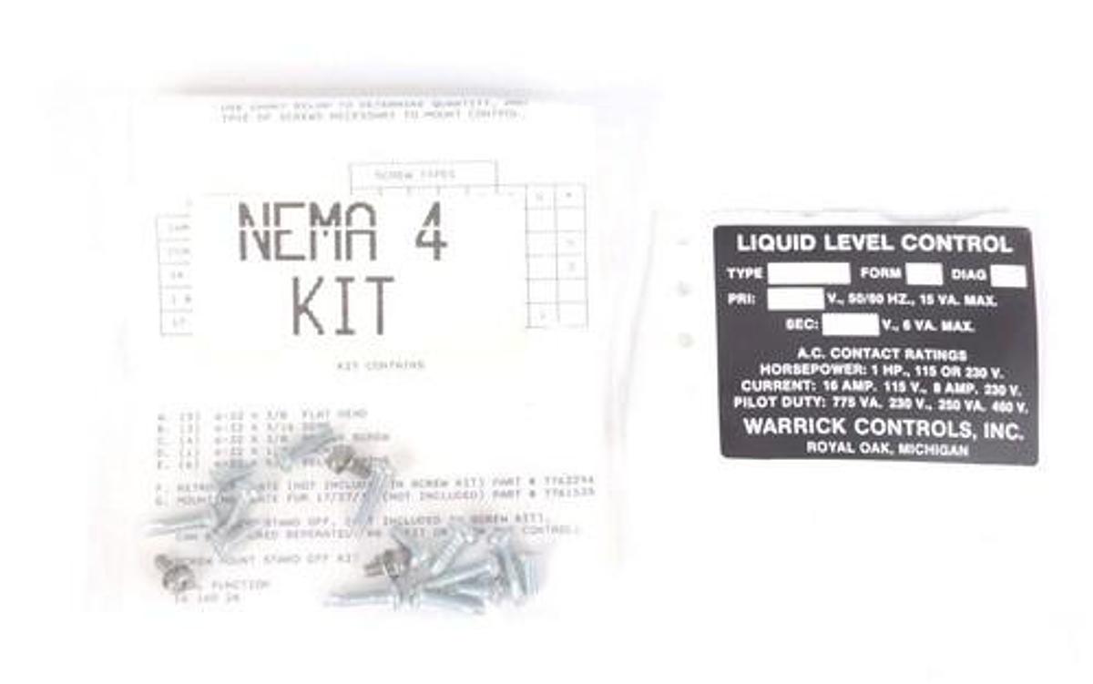 Used NIB WARRICK CONTROLS NEMA 4 ENCLOSURE W/ HARDWARE KIT