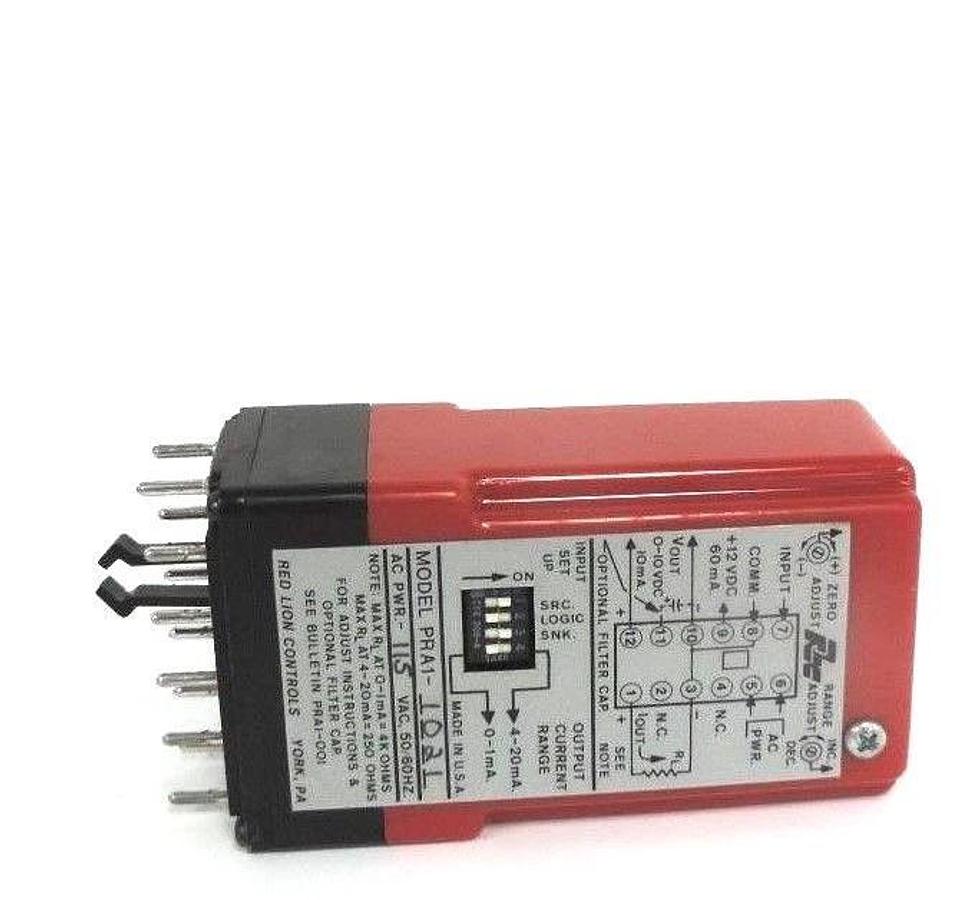 Used NIB RED LION PRA11021 PULSE RATE TO ANALOG CONVERTER 115VAC, 50/60HZ
