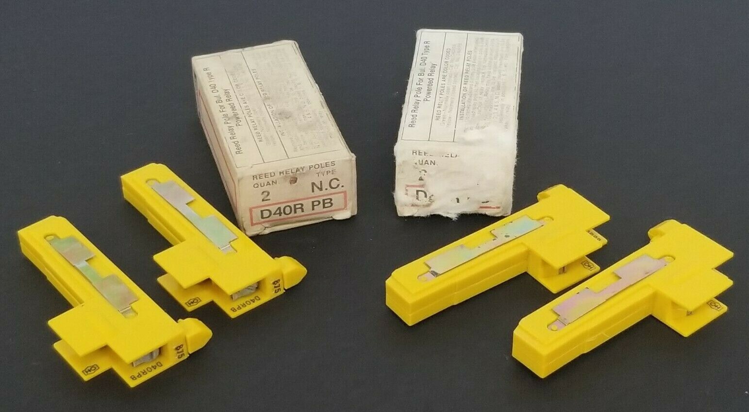 Used LOT OF 4 EATON CUTLER HAMMER D40RPB REED RELAYS 1 N.C.