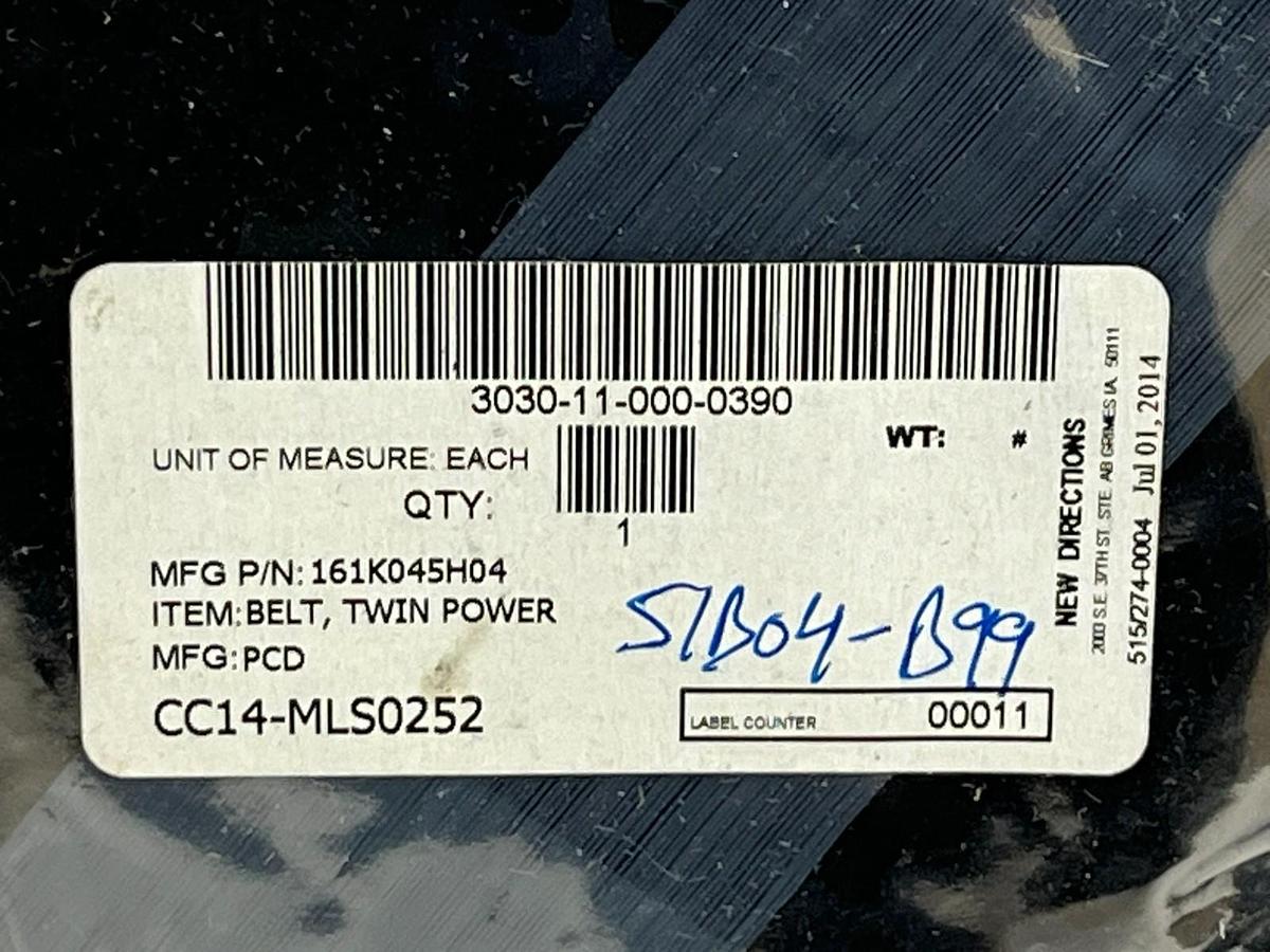 New Directions 161K045H04 Twin Power Timing Belt CC14-MLS0252 New Surplus