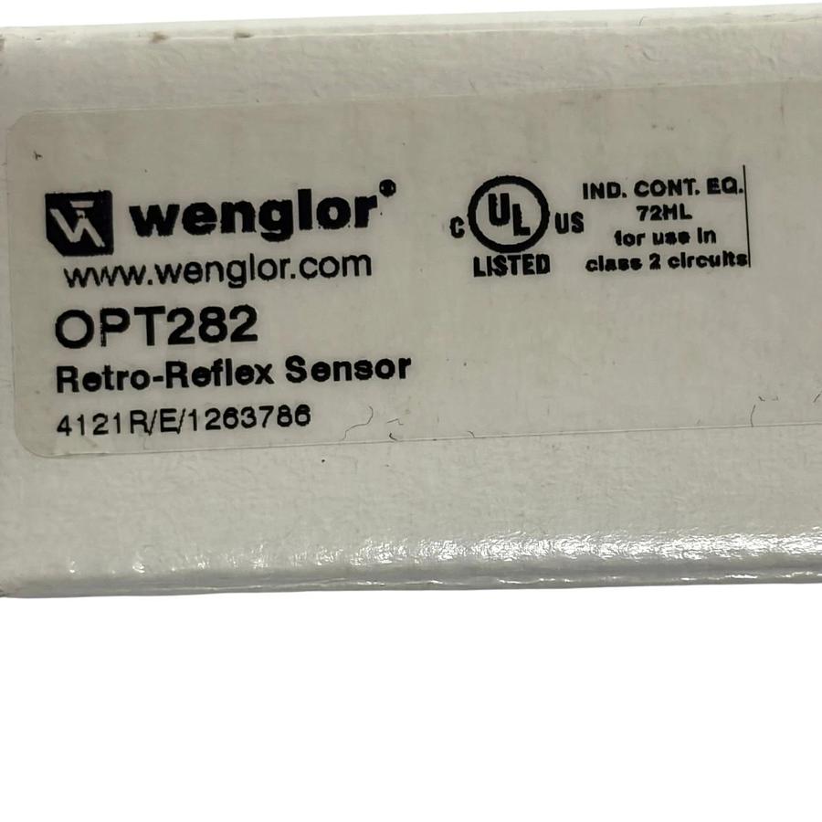 Wenglor OPT282 Retro-Reflex Sensor for Transparent Objects Clear Glass New
