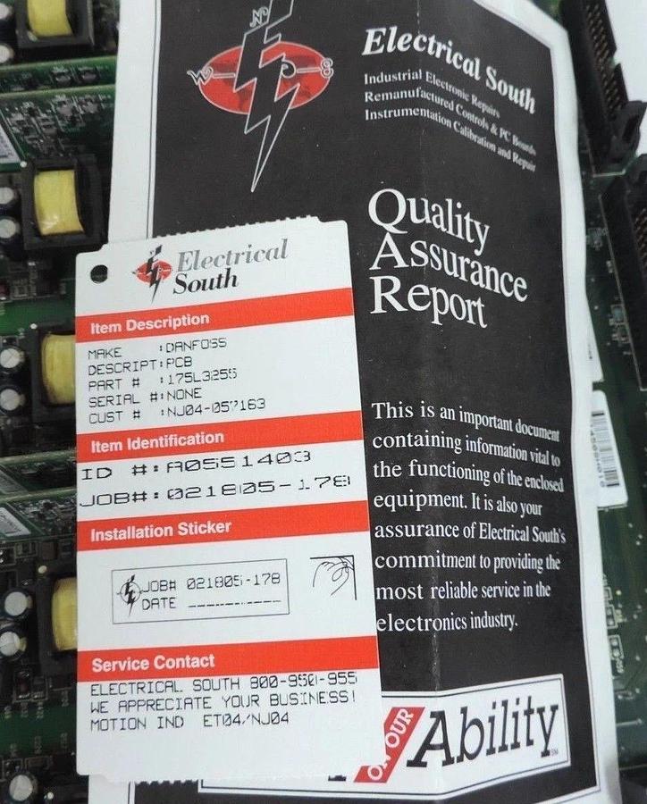 Refurbished DANFOSS 175L3255 PRINTED INTERFACE CIRCUIT BOARD *PROFESSIONALLY REPAIRED*