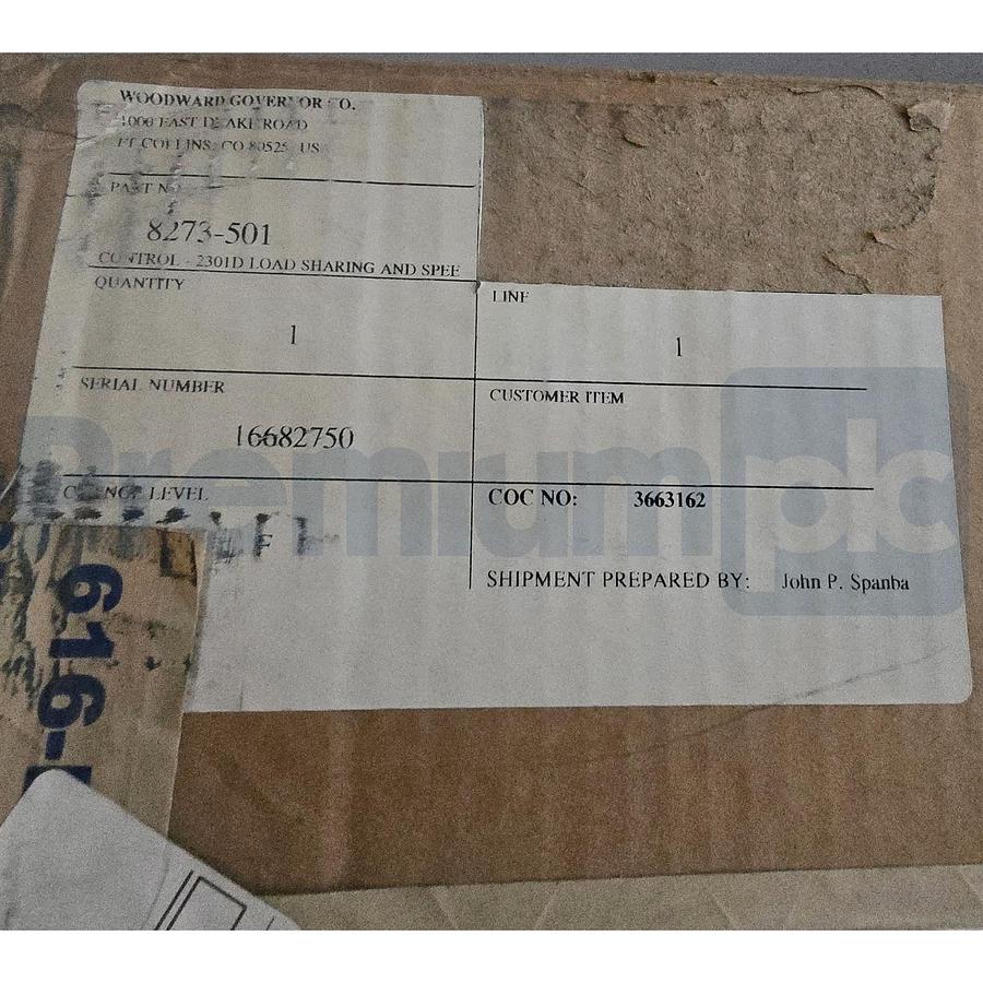 Used Woodward 2301D | 8273-501 Rev F Load Sharing & Speed Controller 24VDC NSMP