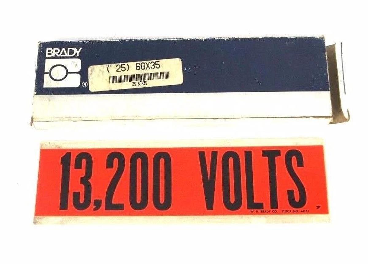 Used BOX OF 27 NEW BRADY 44151 CONDUIT & VOLTAGE MARKER 13200 VOLTS