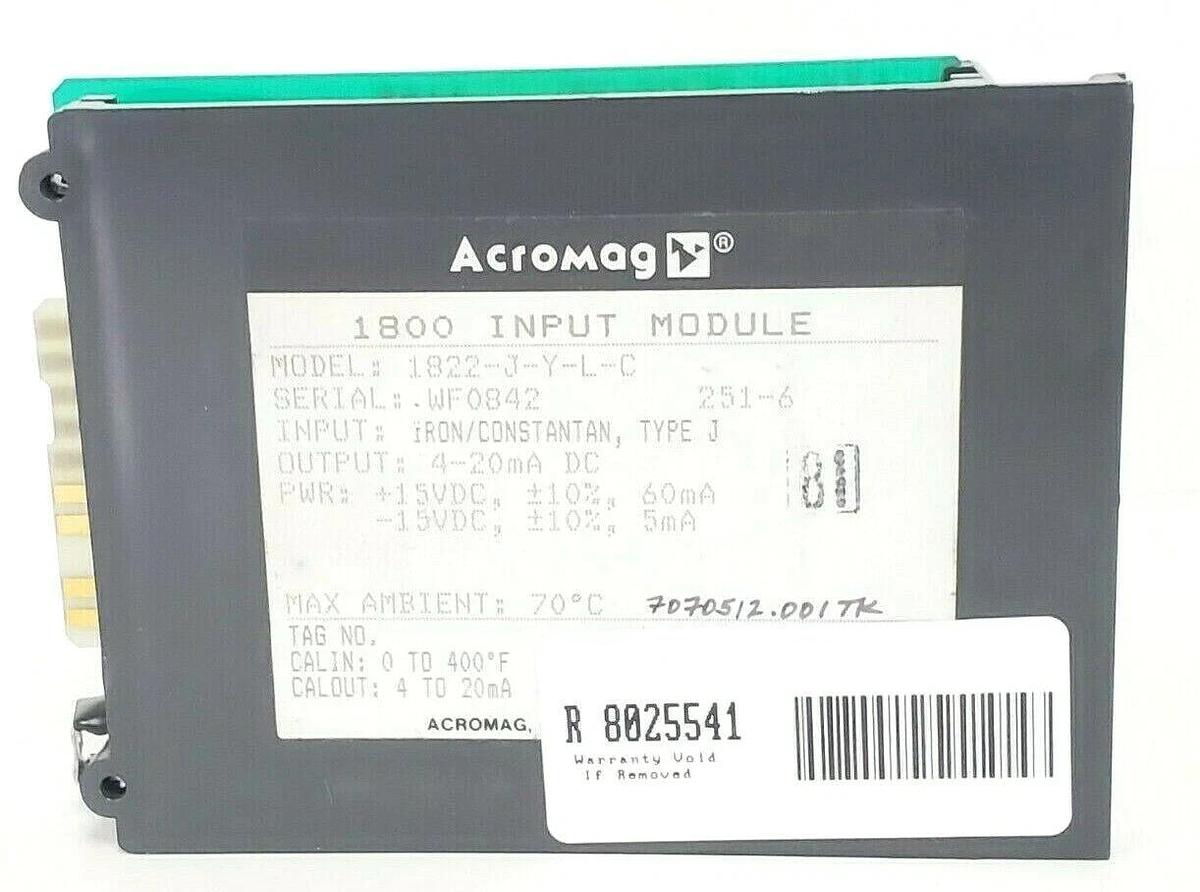 Used ACROMAG 1822-J-Y-L 1800 INPUT MODULE 1822JYLC