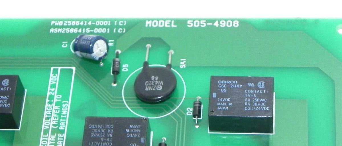 Used SIEMENS TEXAS INSTRUMENTS 505-4908 MODULE RELAY OUTPUT 20-250VAC 24VDC
