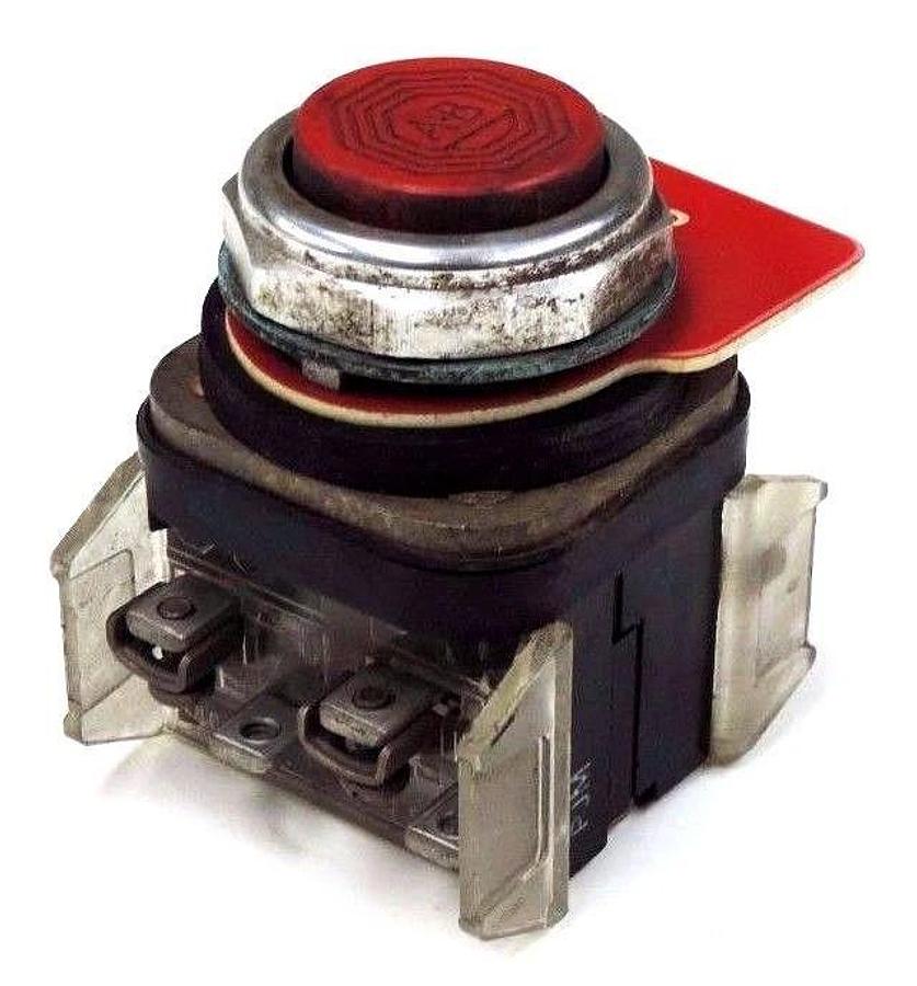 Used ALLEN BRADLEY 800T-B6 PUSHBUTTON 800TB6 SER. N W/ 800T-XA SER. C CONTACTS