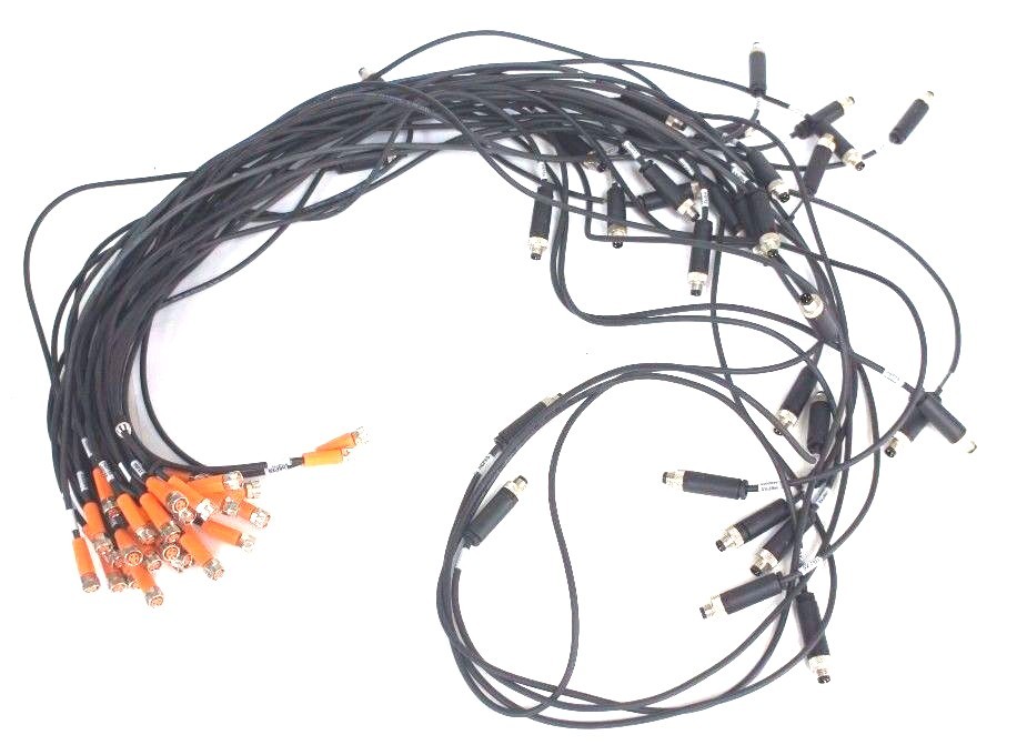 Used LOT OF 32 IFM EFFECTOR EVC142 CABLES 0.3 AMP, 50VAC/60VDC