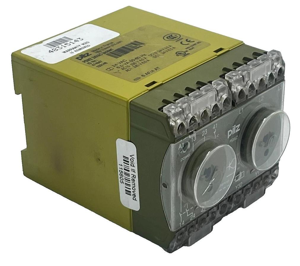 Used PILZ PSWZ 24VAC Safety Relay Pswz X1P 24VAC 2n/o 751104 Dual Channel E-Stop
