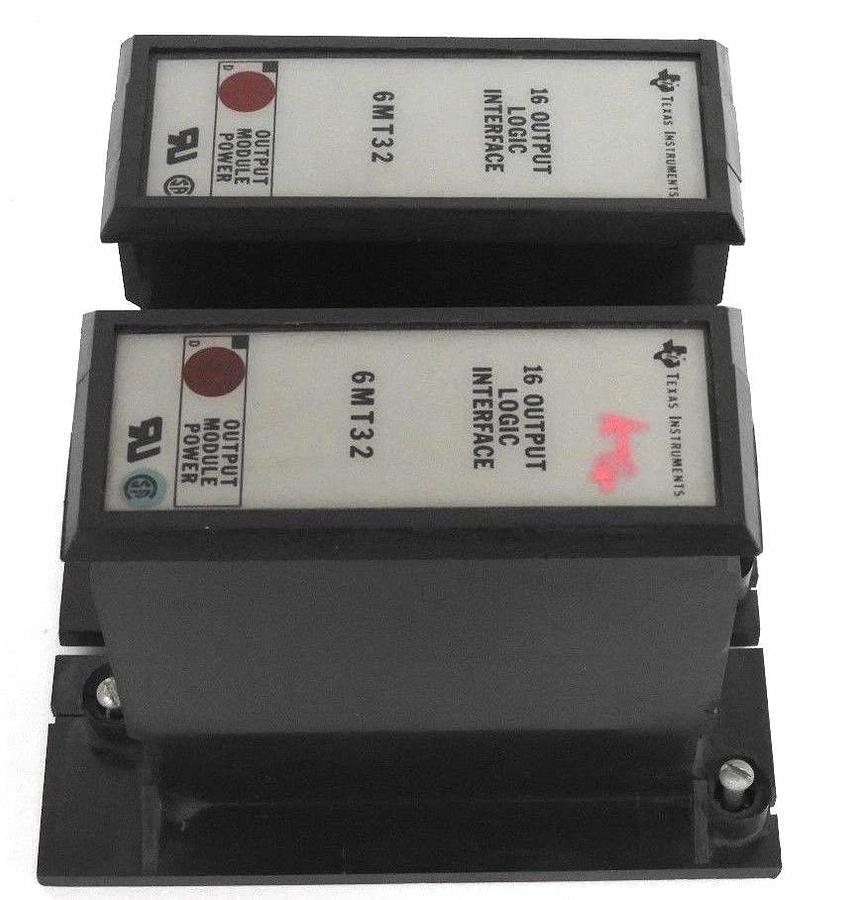 Used LOT OF 2 TEXAS INSTRUMENTS 6MT32 16-OUTPUT LOGIC INTERFACE MODULE POWER