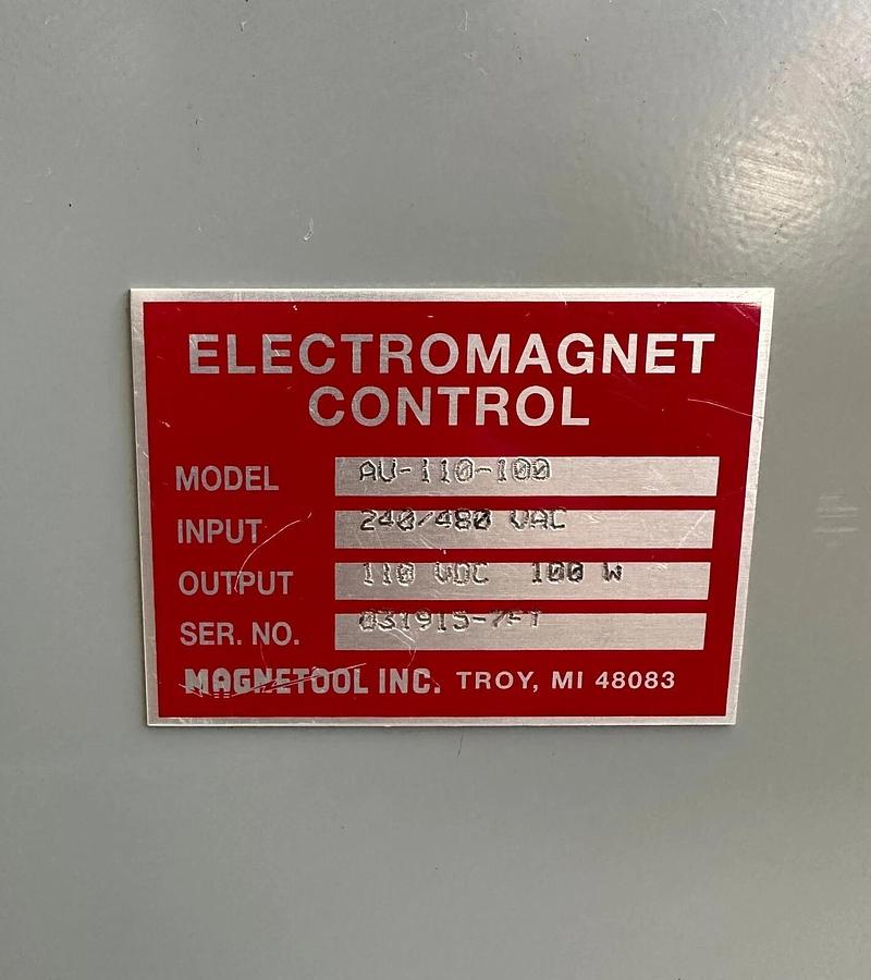 NEW MAGNETOOL AU-110-100 / AU110100 ELECTROMAGNET CONTROLLER 240/480VAC